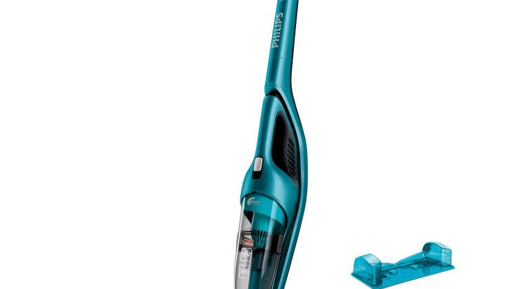 Aspirator vertical si mop portabil PHILIPS PowerPro Aqua 3 in 1 FC6404/01, 0.6l, 18V, Albastru