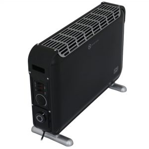 Convector electric de podea Star-Light CTJ2000BL, 2000W, 3 trepte de putere, Termostat reglabil, Ventilator Turbo, Timer, Negru